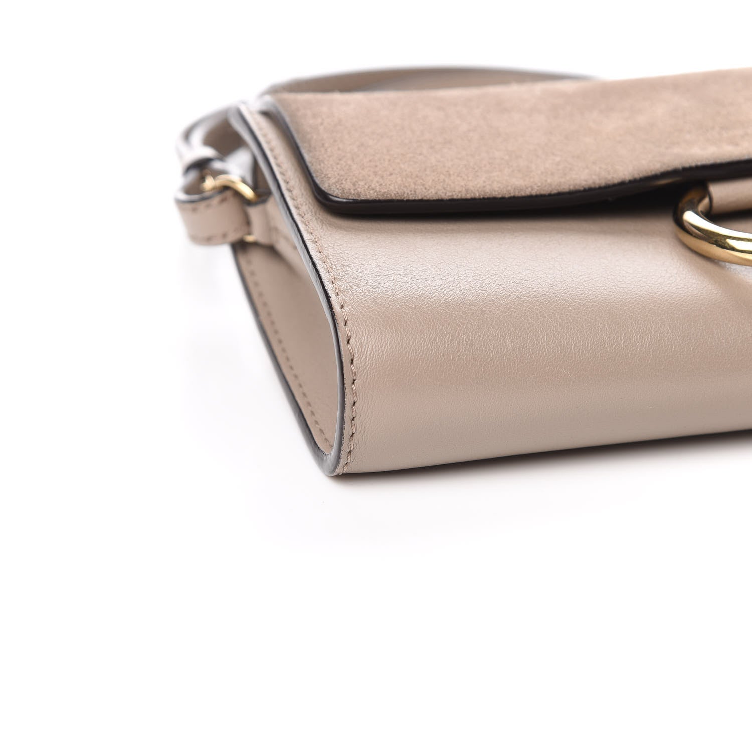 Chloe Suede Calfskin Mini Faye Shoulder Bag Motty Grey 8 of 11