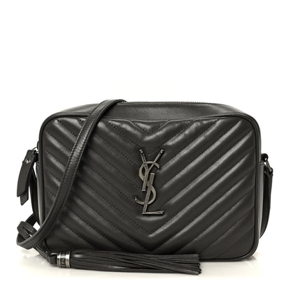 Saint Laurent Calfskin Matelasse Monogram Lou Camera Bag Storm 1 of 10