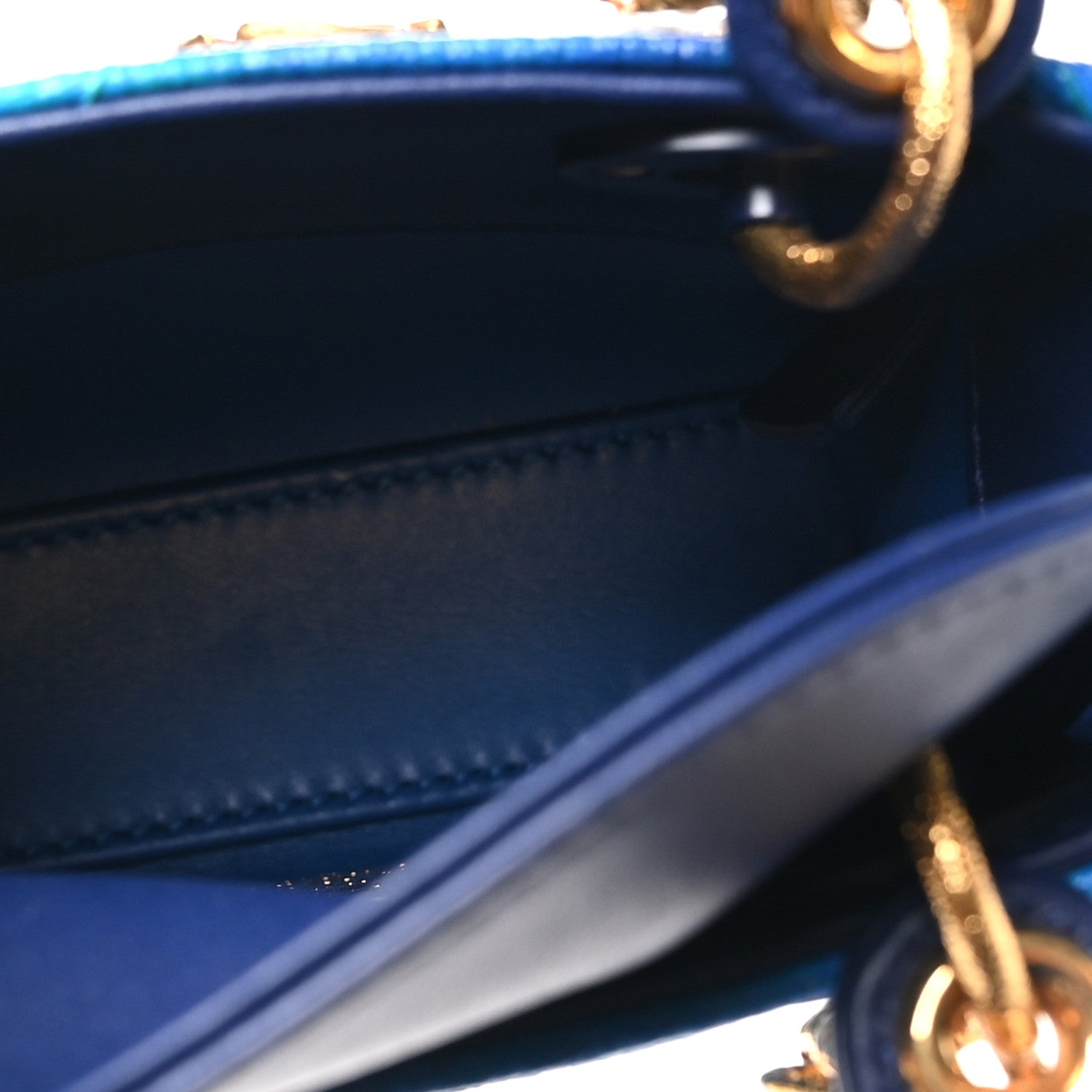 Christian Dior X LINA IRIS VIKTOR Calfskin Embellished Micro Lady Dior Art Blue Multicolor 4 of 9