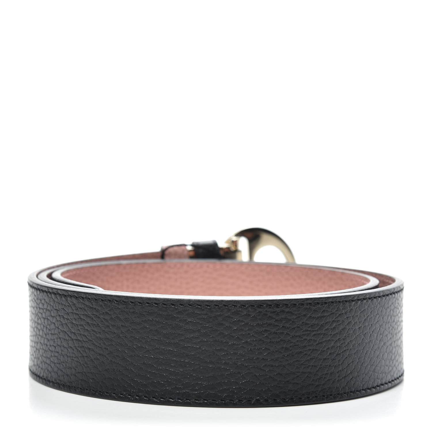 Gucci Calfskin 1973 Reversible Belt 95 38 Black Pink 2 of 4