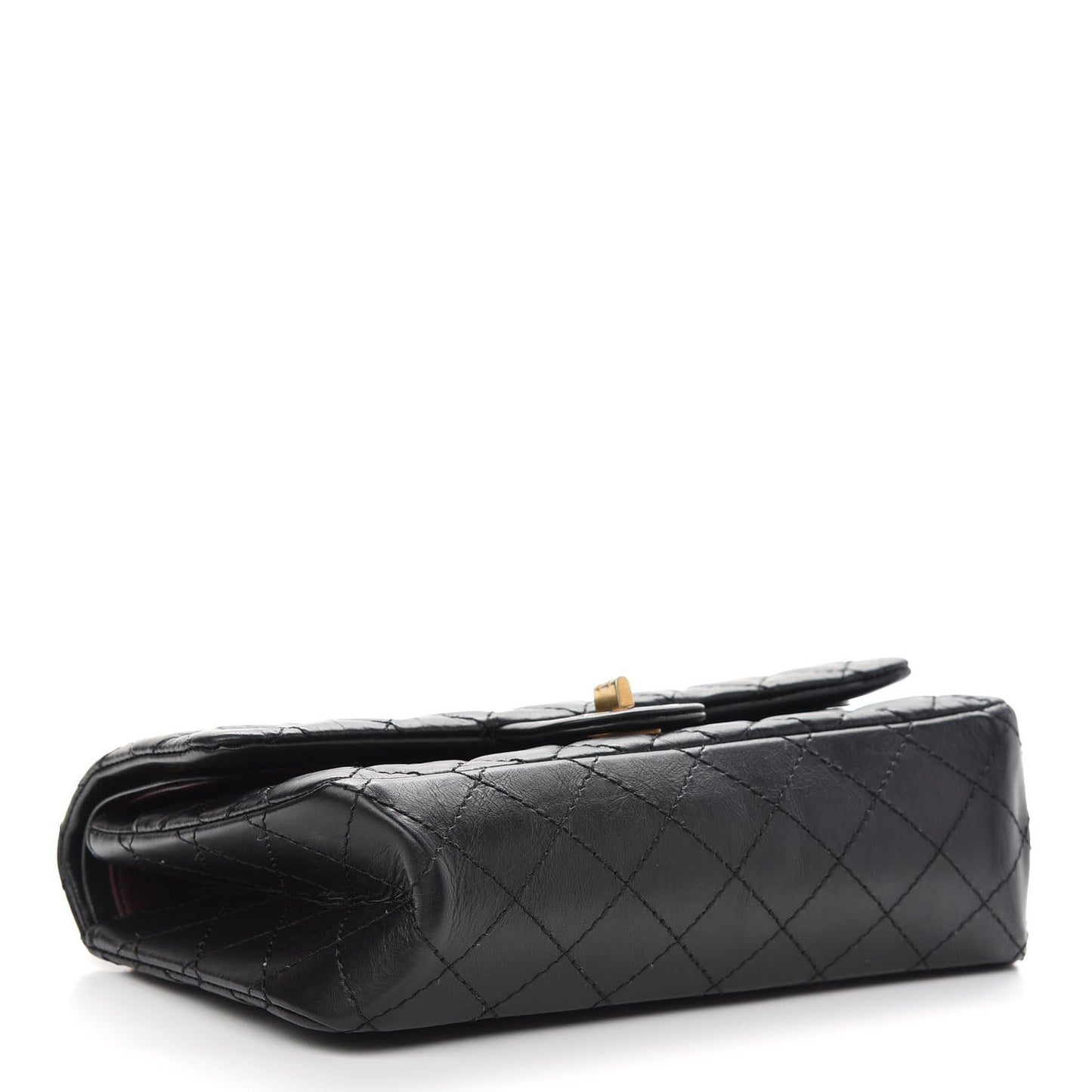 Aged Calfskin Quilted 2.55 Reissue 225 Flap Black