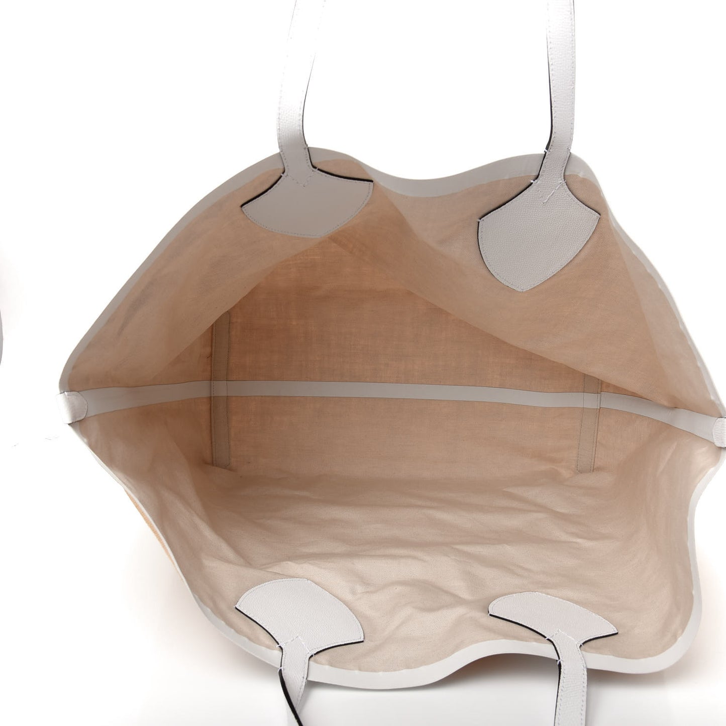 Raffia Logo Print The Giant Reversible Tote Bag Chalk White