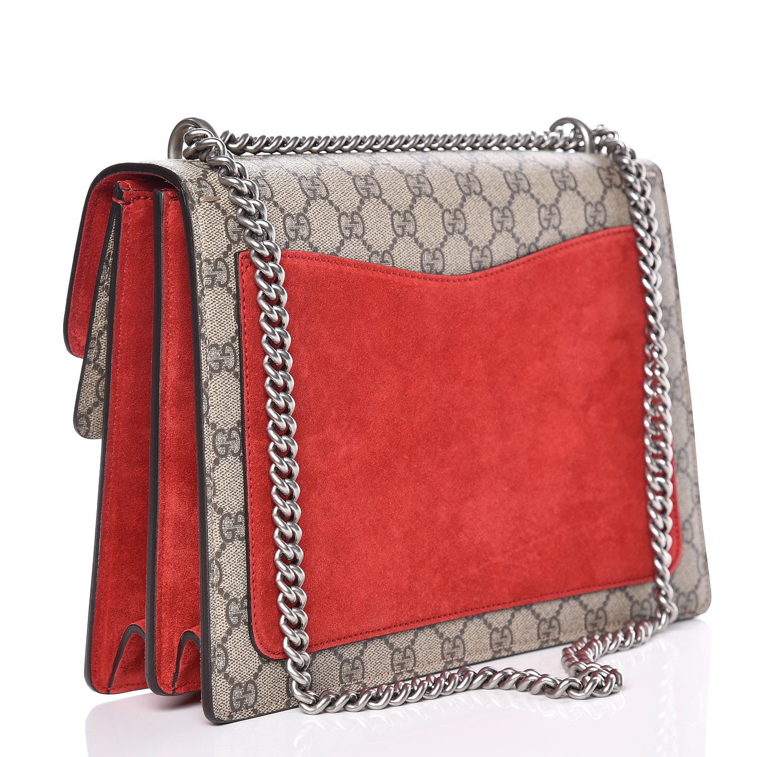 Gucci GG Supreme Monogram Embroidered Medium Dionysus Shoulder Bag Beige Hibiscus 3 of 16