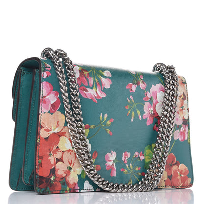 Gucci Calfskin Blooms Print Small Dionysus Shoulder Bag Bright Emerald Multicolor 4 of 8