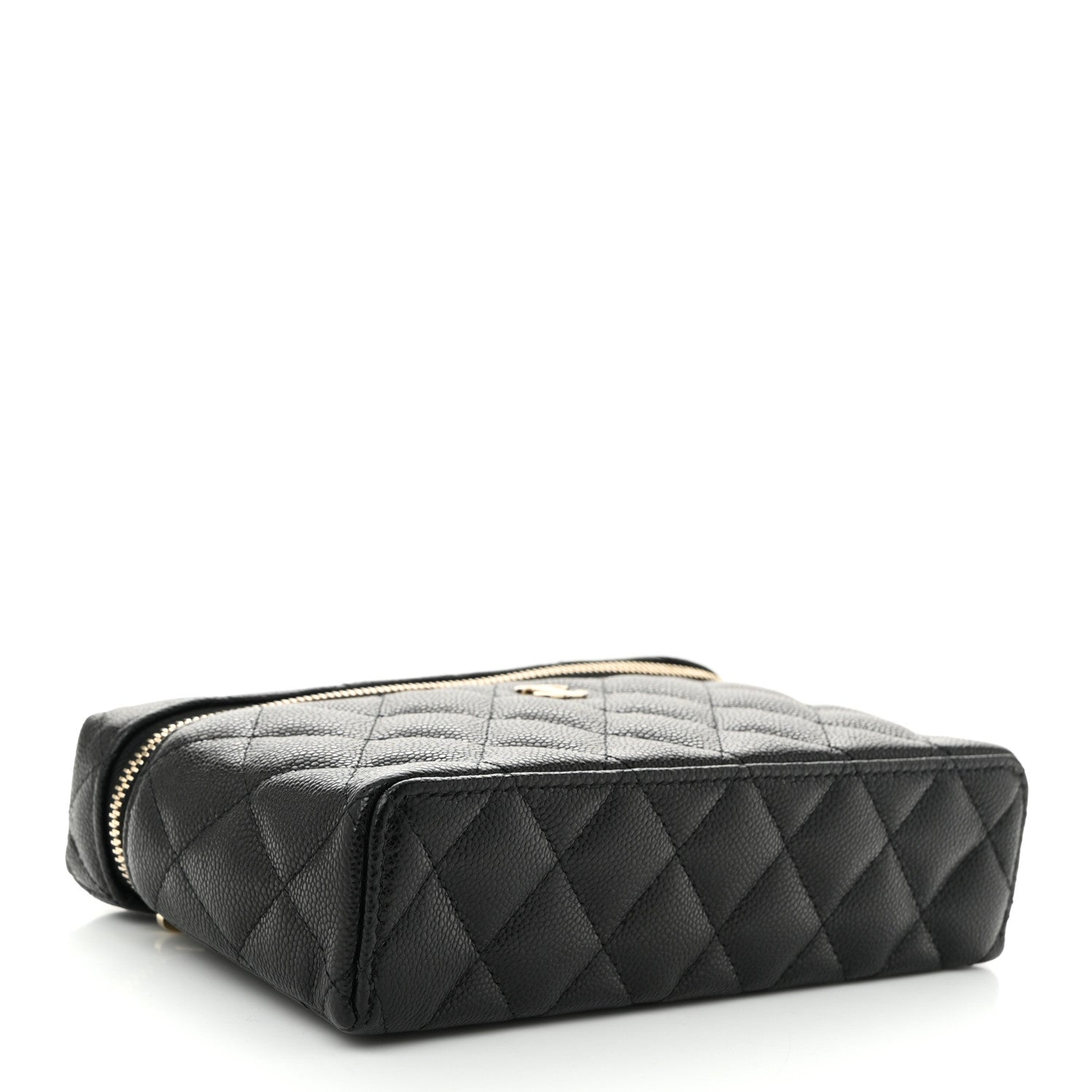 Chanel Caviar Quilted Top Handle Slim Vanity With Chain Black 4 of 11