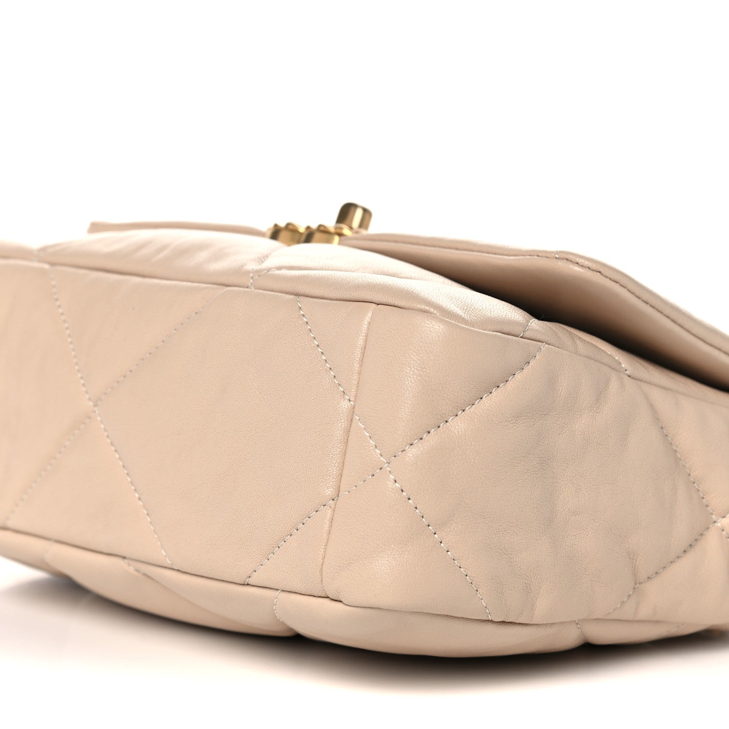 Chanel Goatskin Quilted Medium Chanel 19 Flap Beige 9 of 9