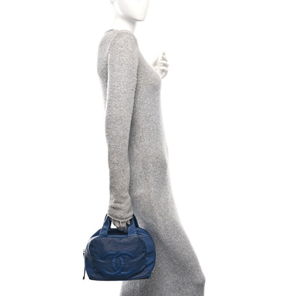 Chanel Caviar Perforated Bowler Blue 2 of 11