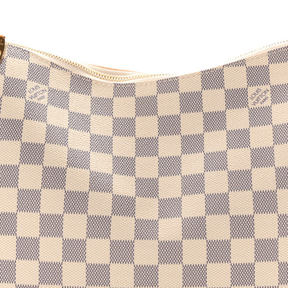 Louis Vuitton Damier Azur Slouchy PM Rose Ballerine 7 of 9
