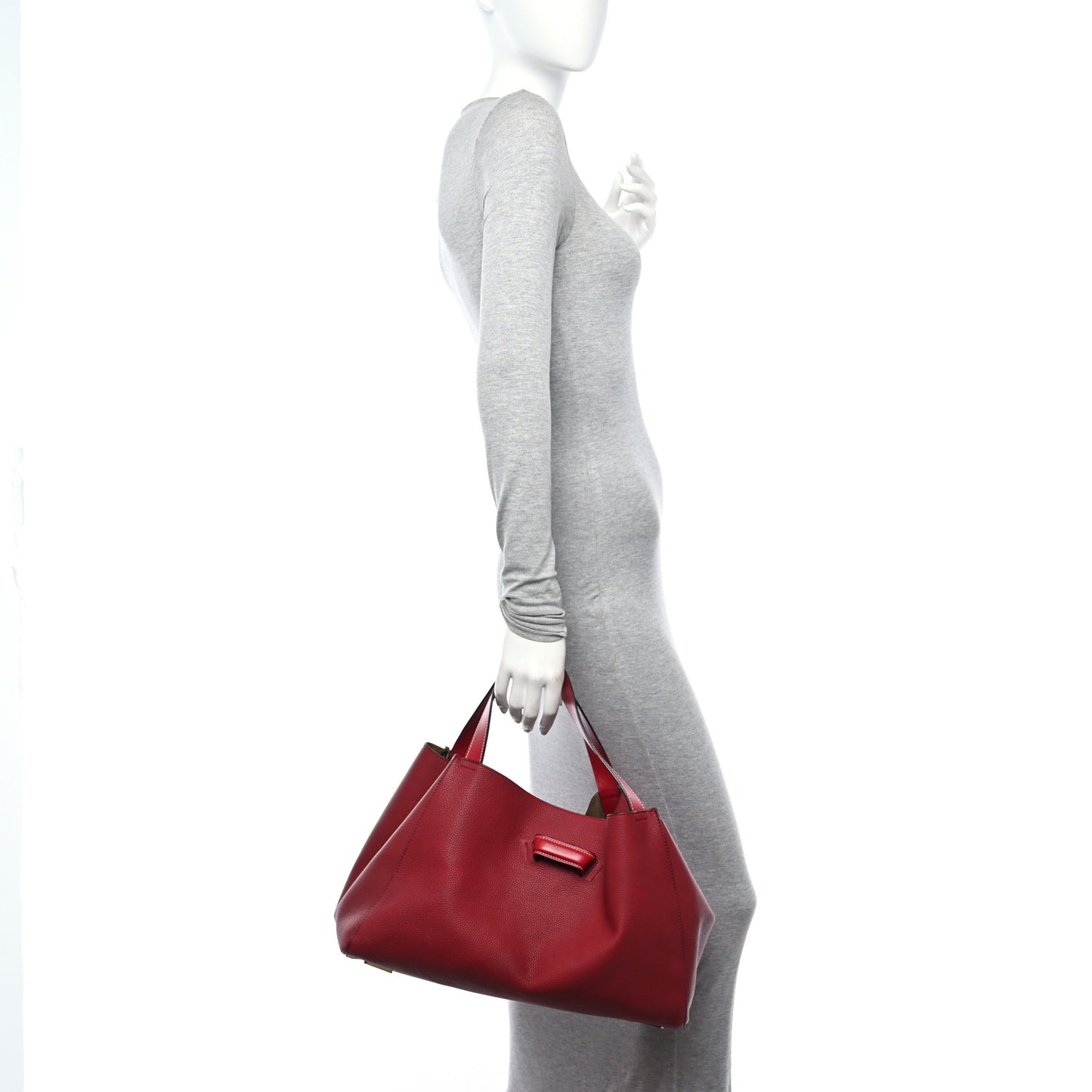 Calfskin Barcelona Tote Scarlet Red