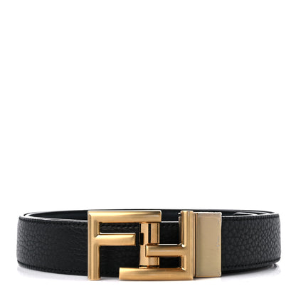 Fendi Cuoio Romano FF Buckle Belt 120 48 Black 1 of 4