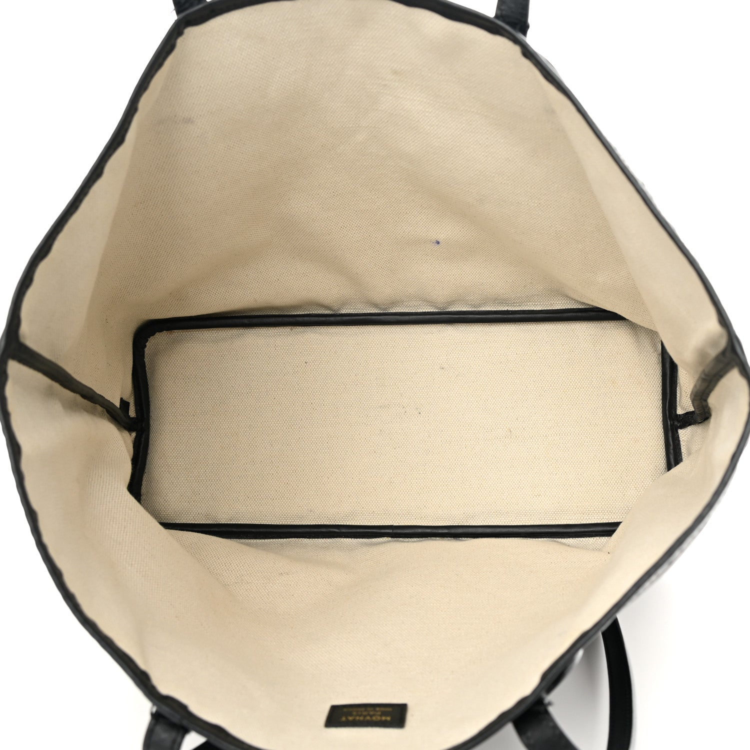 Moynat Grained Calfskin Canvas 1920 Oh! Tote Ruban MM Carbon Bronze 5 of 17