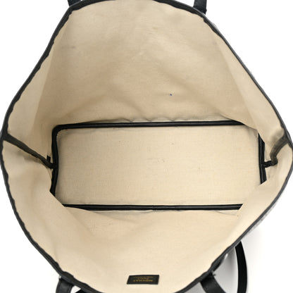 Moynat Grained Calfskin Canvas 1920 Oh! Tote Ruban MM Carbon Bronze 5 of 17