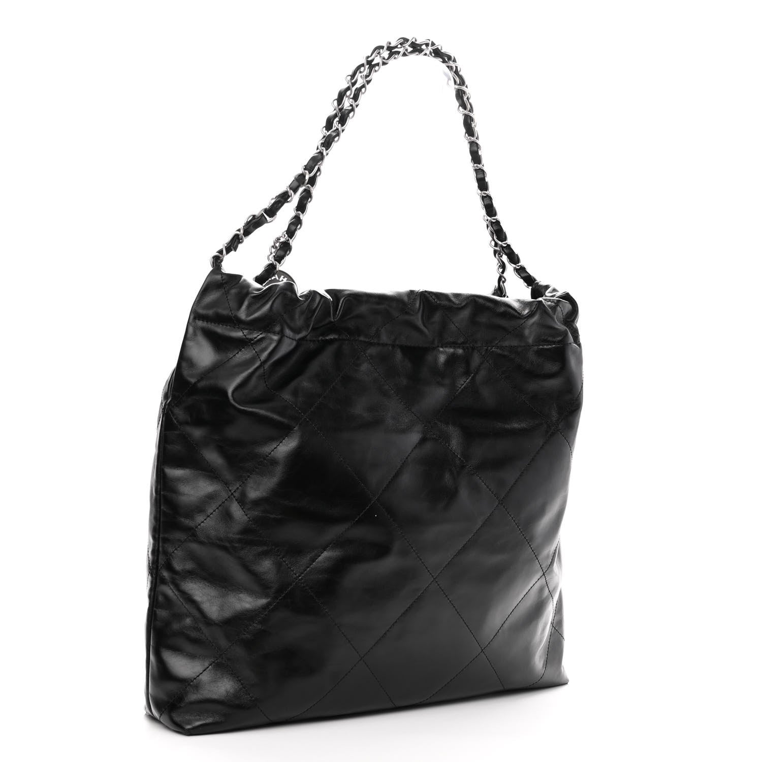 Chanel Shiny Calfskin Quilted Chanel 22 Black 3 of 11