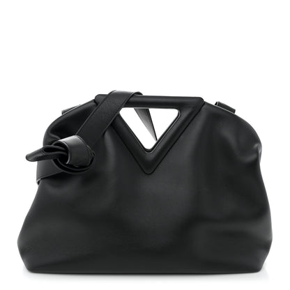 Bottega Veneta Calfskin Medium The Point Triangle Bag Black 1 of 10