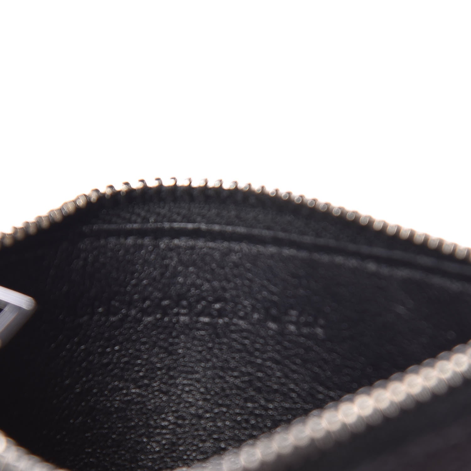 Saint Laurent Grained Calfskin 5 Fragments Zip Pouch Card Holder Black 7 of 7