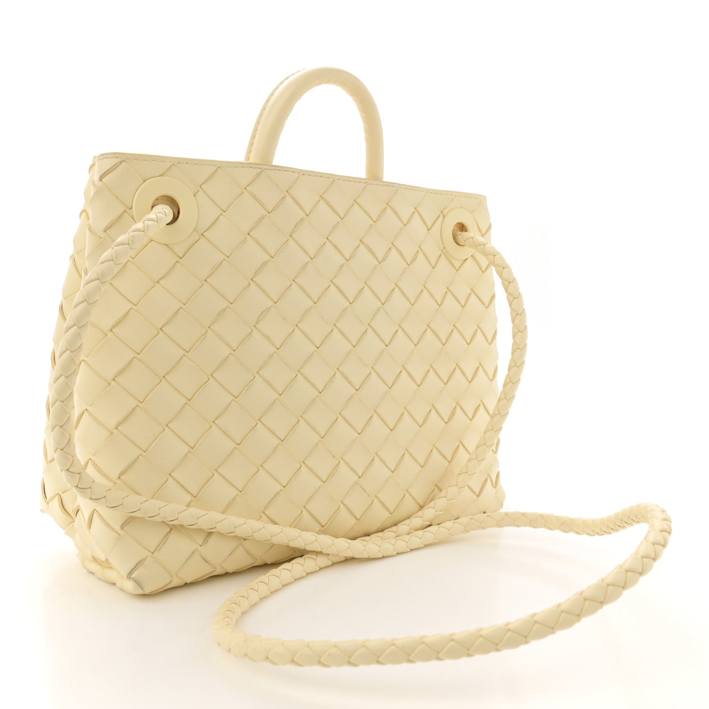 Nappa Intrecciato Small Andiamo Shoulder Bag Chamomile