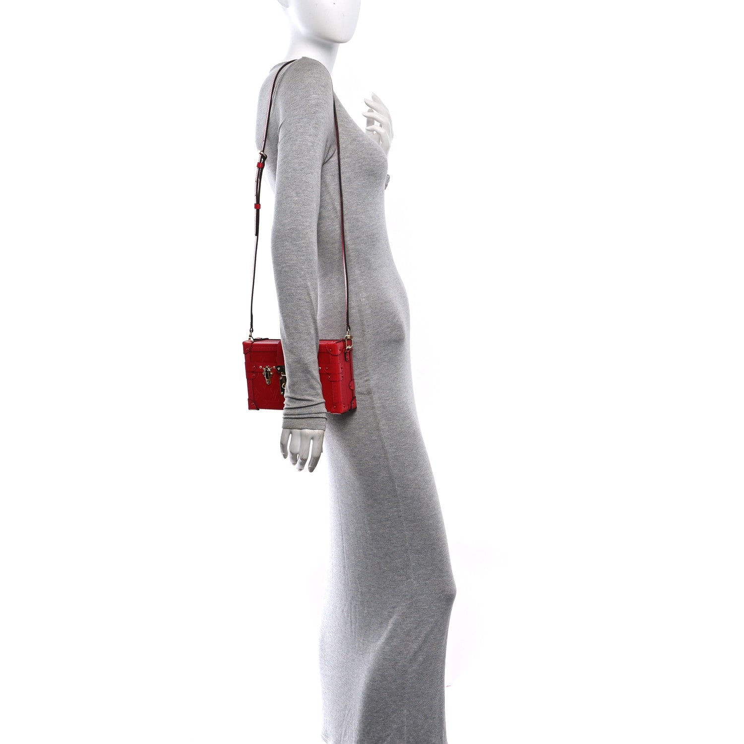Louis Vuitton Vernis Petite Malle Red 2 of 9
