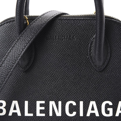 Balenciaga Signature Grained Calfskin XXS Ville Top Handle Bag Black White 9 of 9