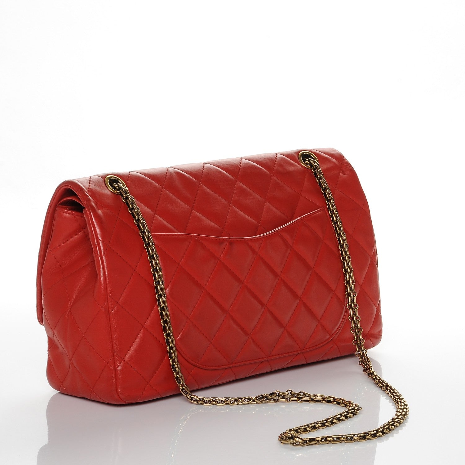 Chanel Lambskin 2.55 Reissue 227 Flap Red 3 of 11