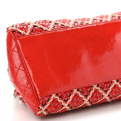 Chanel Patent Hand Embroidered Small Just Mademoiselle Red 8 of 13
