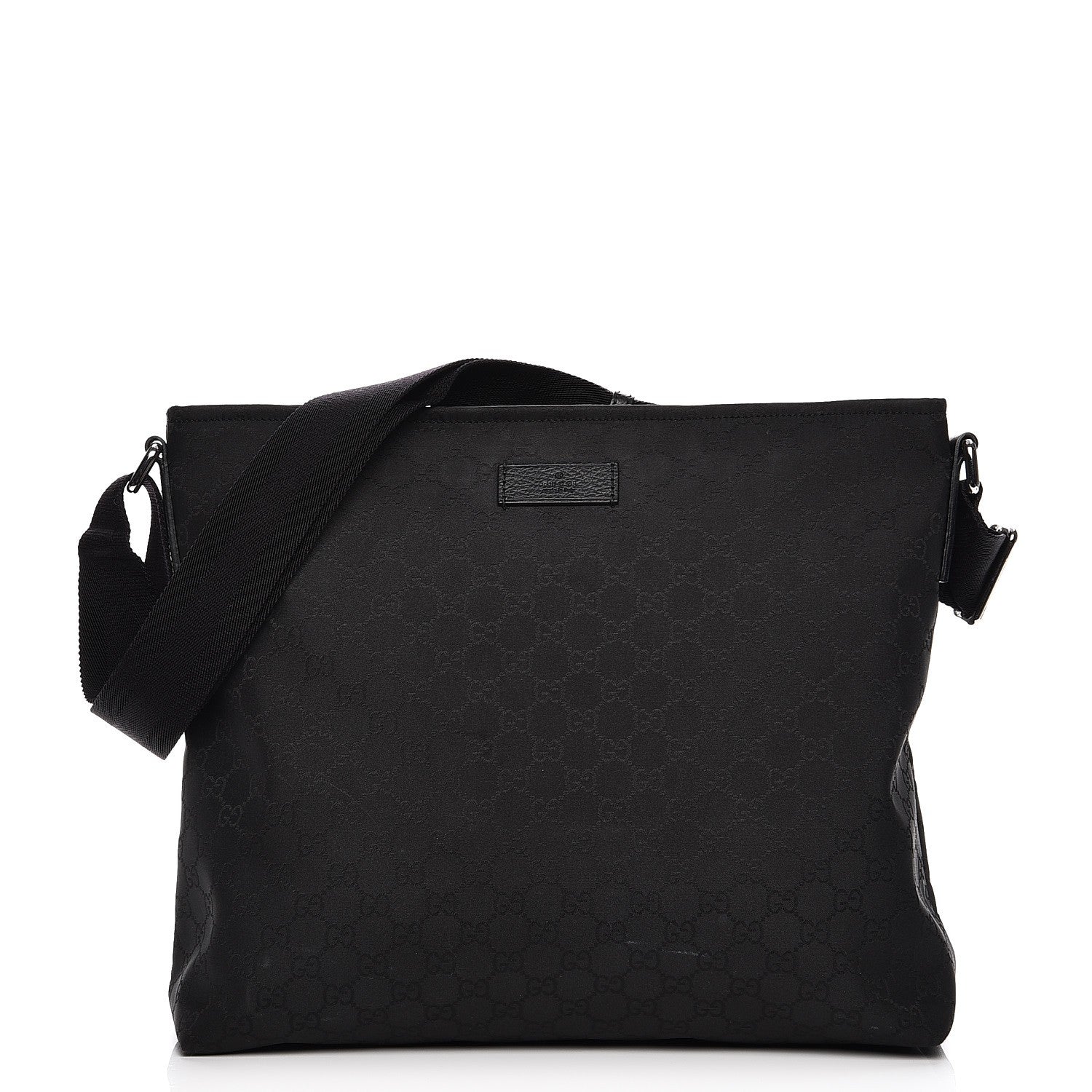 Gucci Nylon Monogram Large Messenger Black 1 of 11