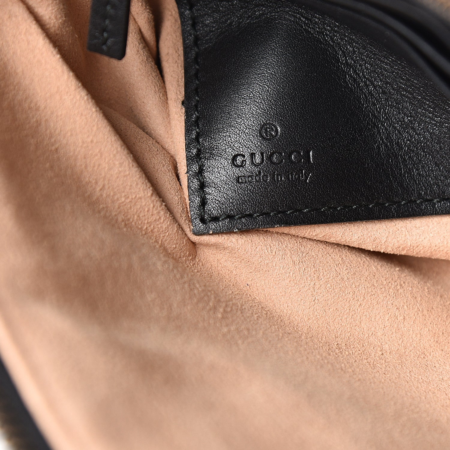Gucci Calfskin Matelasse Mini GG Marmont Chain Bag Black 5 of 10
