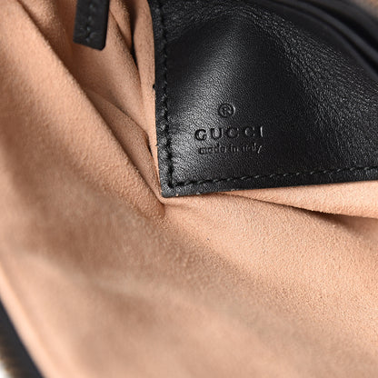 Gucci Calfskin Matelasse Mini GG Marmont Chain Bag Black 5 of 10