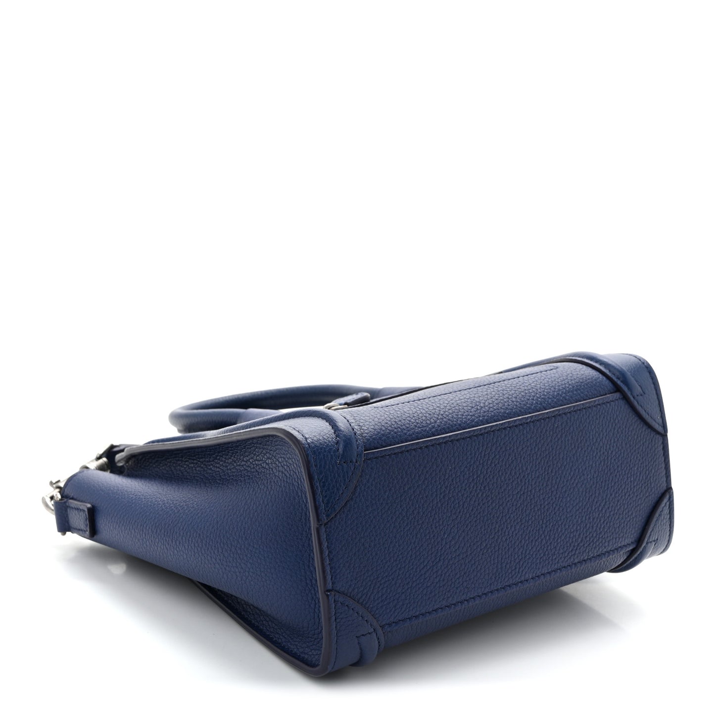 Drummed Calfskin Nano Luggage Indigo