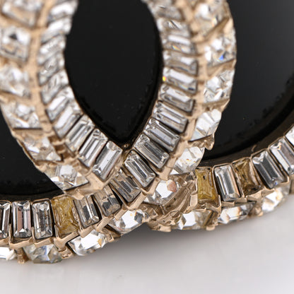Chanel Resin Baguette Crystal CC Cuff Black 8 of 13