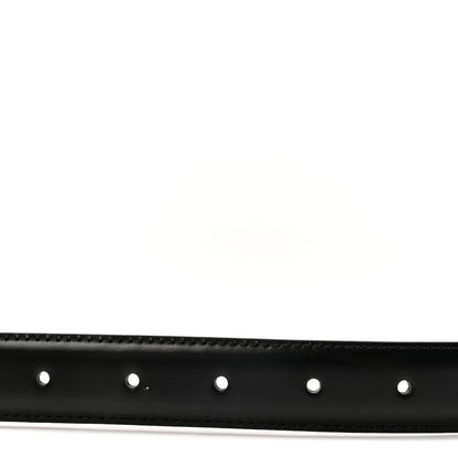 Celine Box Calfskin Medium 25mm Triomphe Belt 70 28 Black 3 of 6