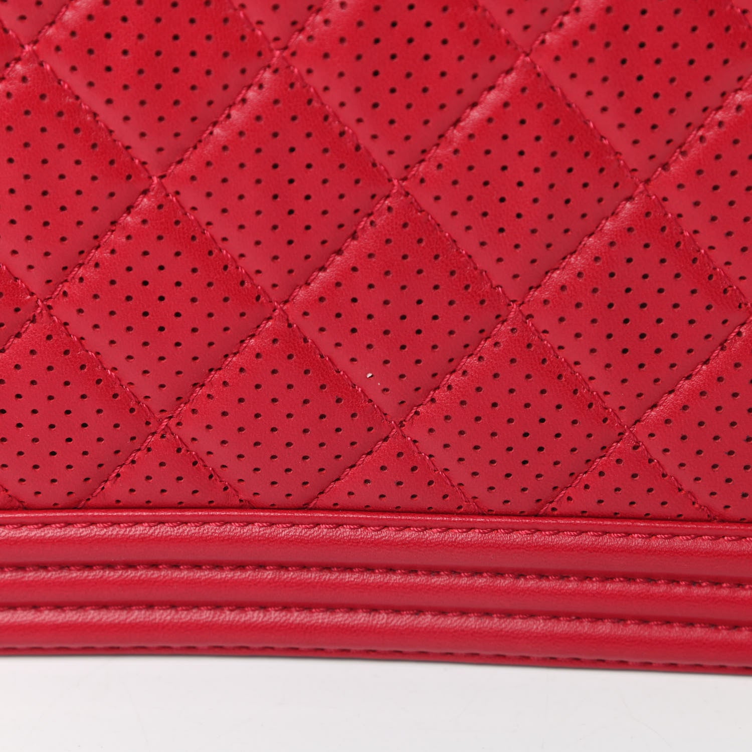 Chanel Perforated Lambskin Quilted New Medium Boy Flap Dark Pink 14 of 16
