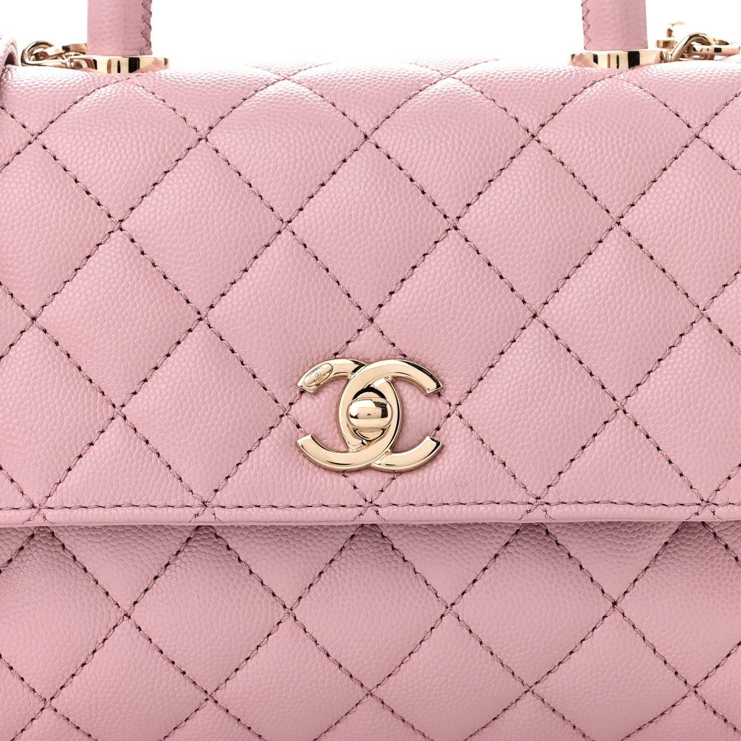Chanel Caviar Quilted Mini Coco Handle Flap Light Pink 8 of 11