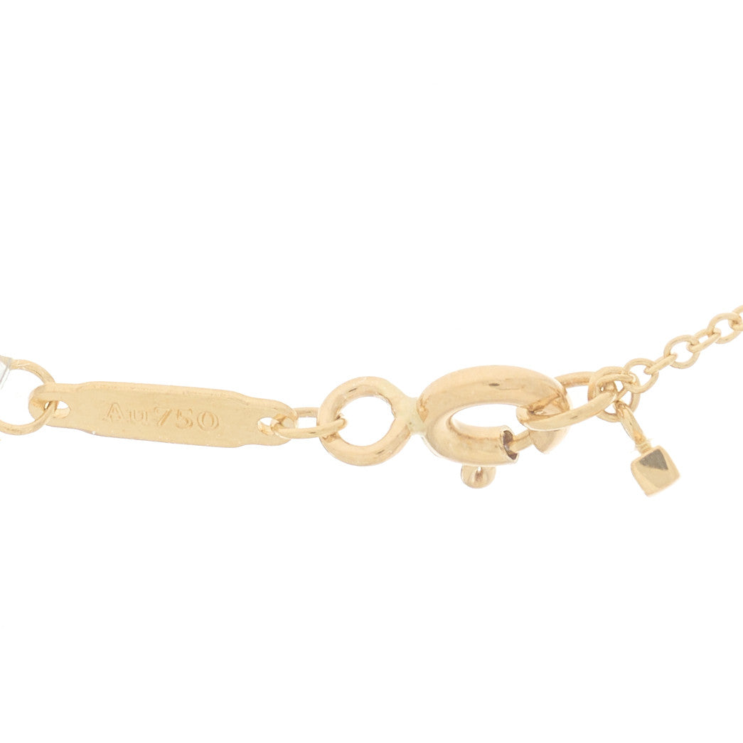 18K Yellow Gold Mini T Smile Pendant Necklace
