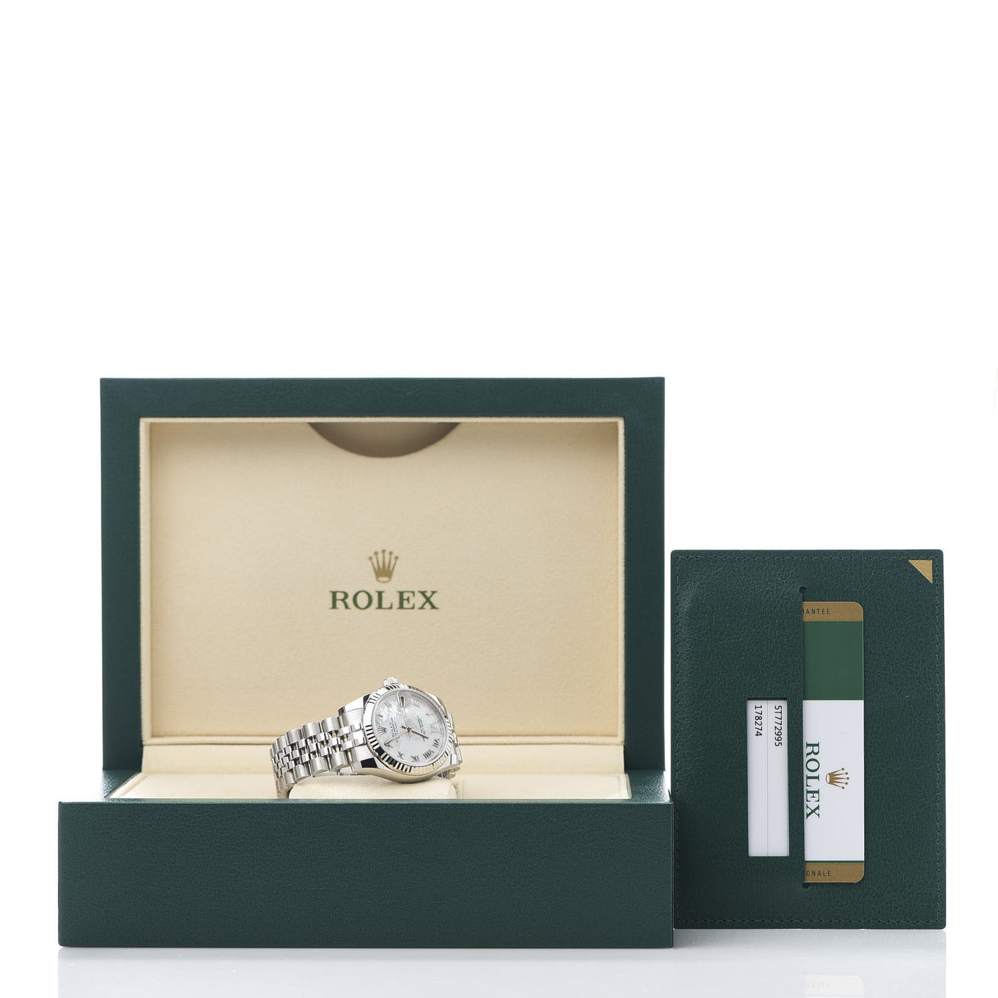 Stainless Steel 18K White Gold Diamond Mother of Pearl 31mm Oyster Perpetual Datejust Watch Roman 178274