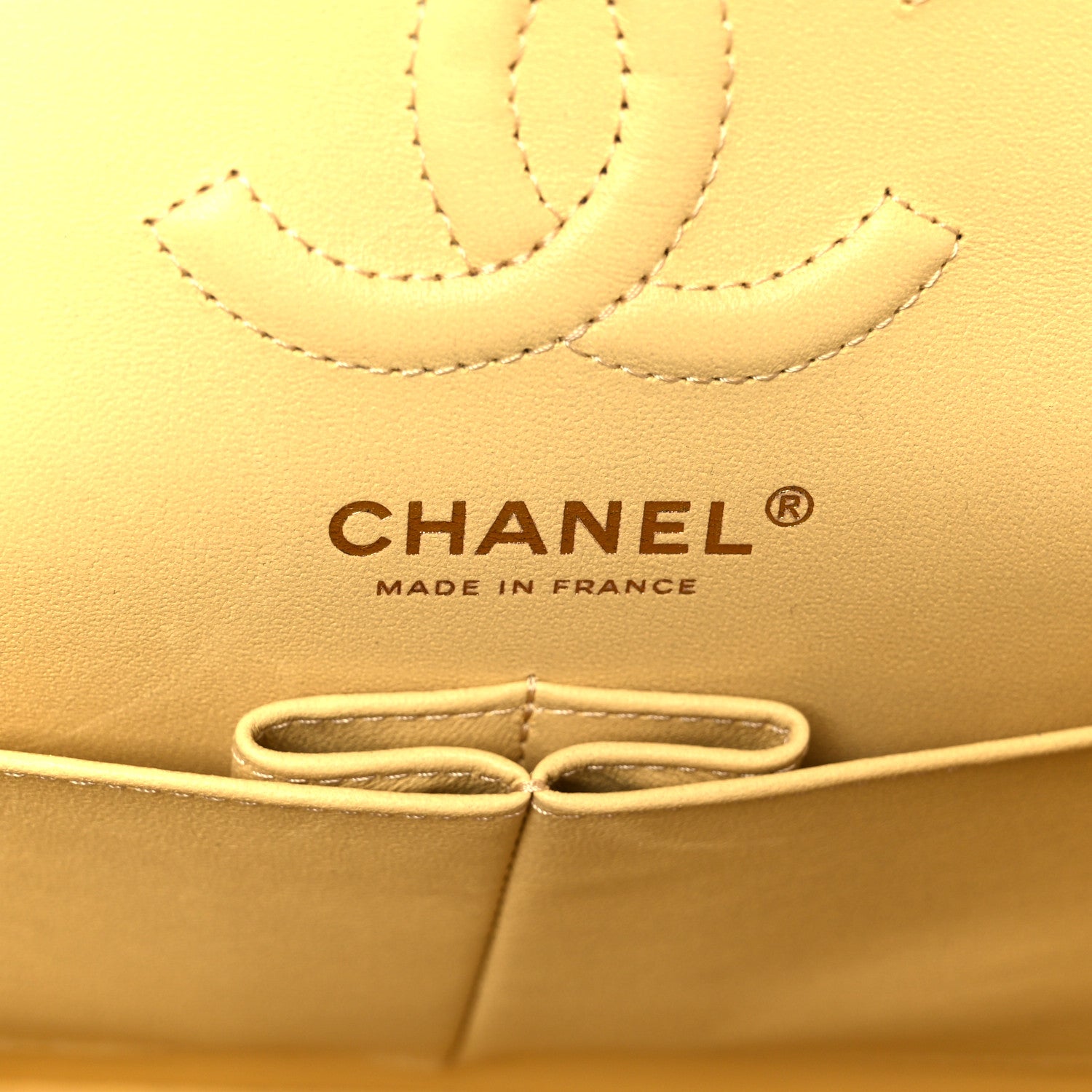 Chanel Caviar Quilted Small Double Flap Light Yellow 6 of 11