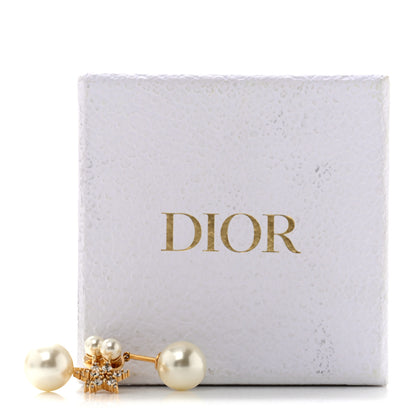 Christian Dior Pearl Crystal My ABCDior Tribales Etoile Star Earrings Gold 5 of 5