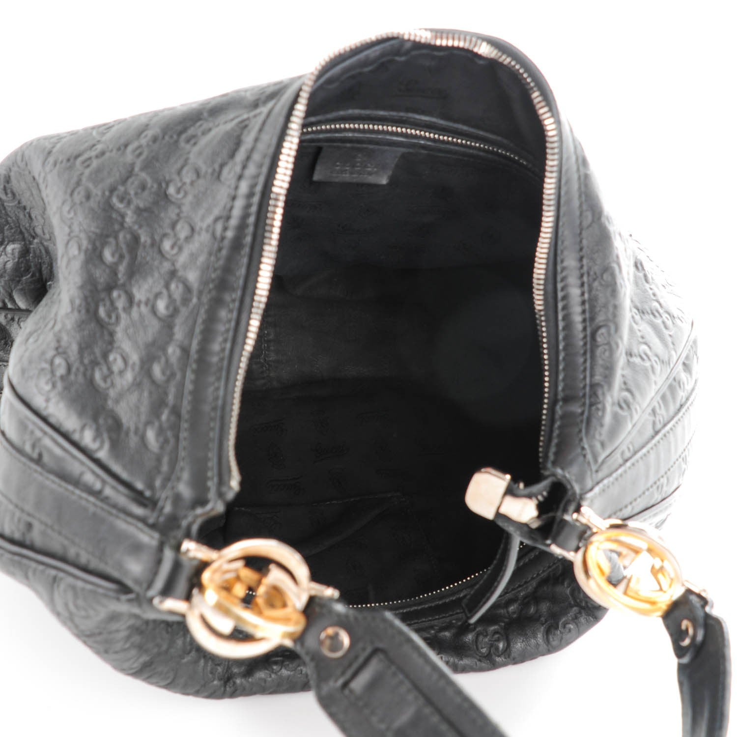Gucci Guccissima Large GG Twins Hobo Black 5 of 7