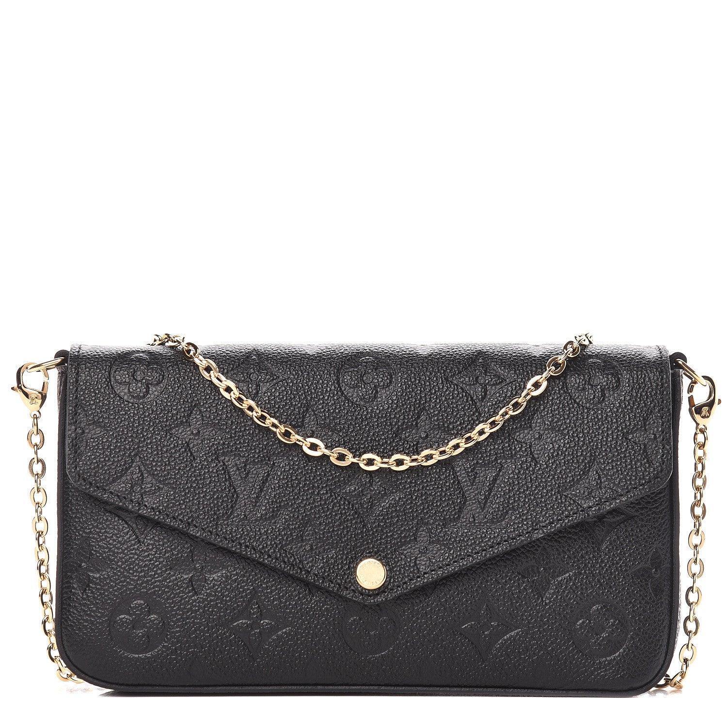 Louis Vuitton Empreinte Pochette Felicie Chain Wallet Black 1 of 11