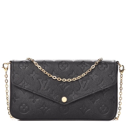 Louis Vuitton Empreinte Pochette Felicie Chain Wallet Black 1 of 11