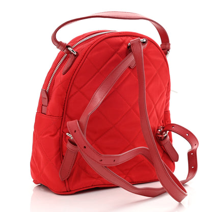 Prada Nylon Tessuto Impuntu Quilted Backpack Rosso 3 of 12