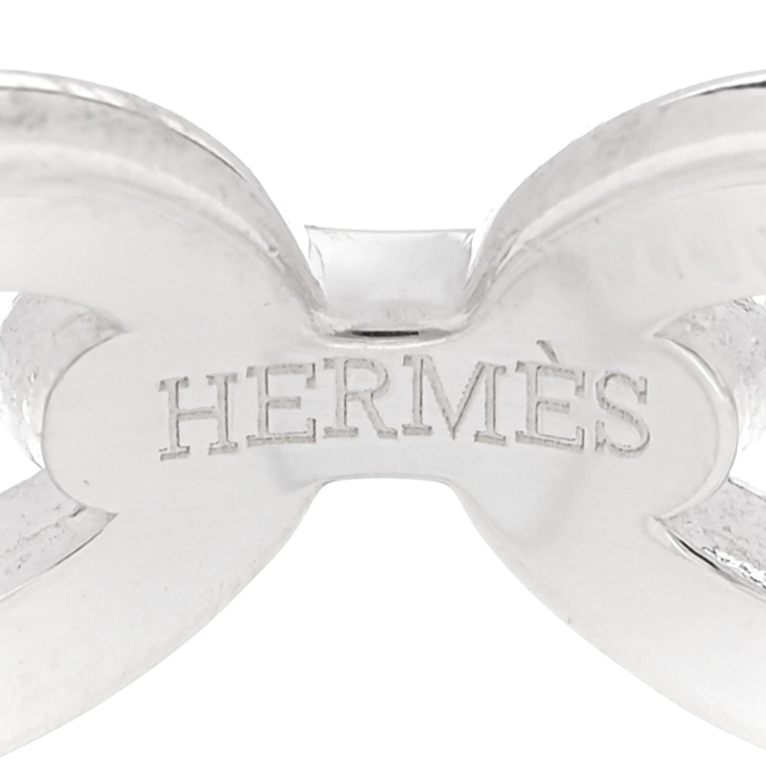 Hermes Sterling Silver PM Chaine d'Ancre Enchainee Band Ring 49 4.75 4 of 6