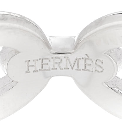 Hermes Sterling Silver PM Chaine d'Ancre Enchainee Band Ring 49 4.75 4 of 6