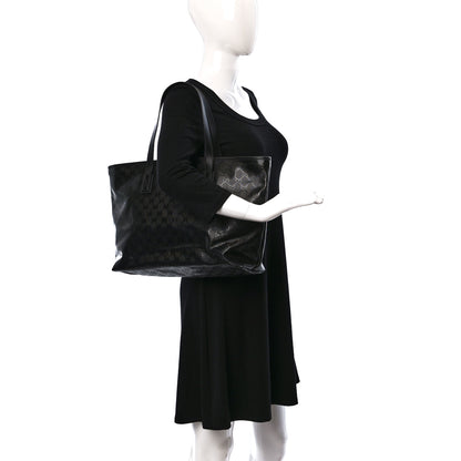Gucci Imprime Monogram Medium Zippered Shopping Tote Black 2 of 12