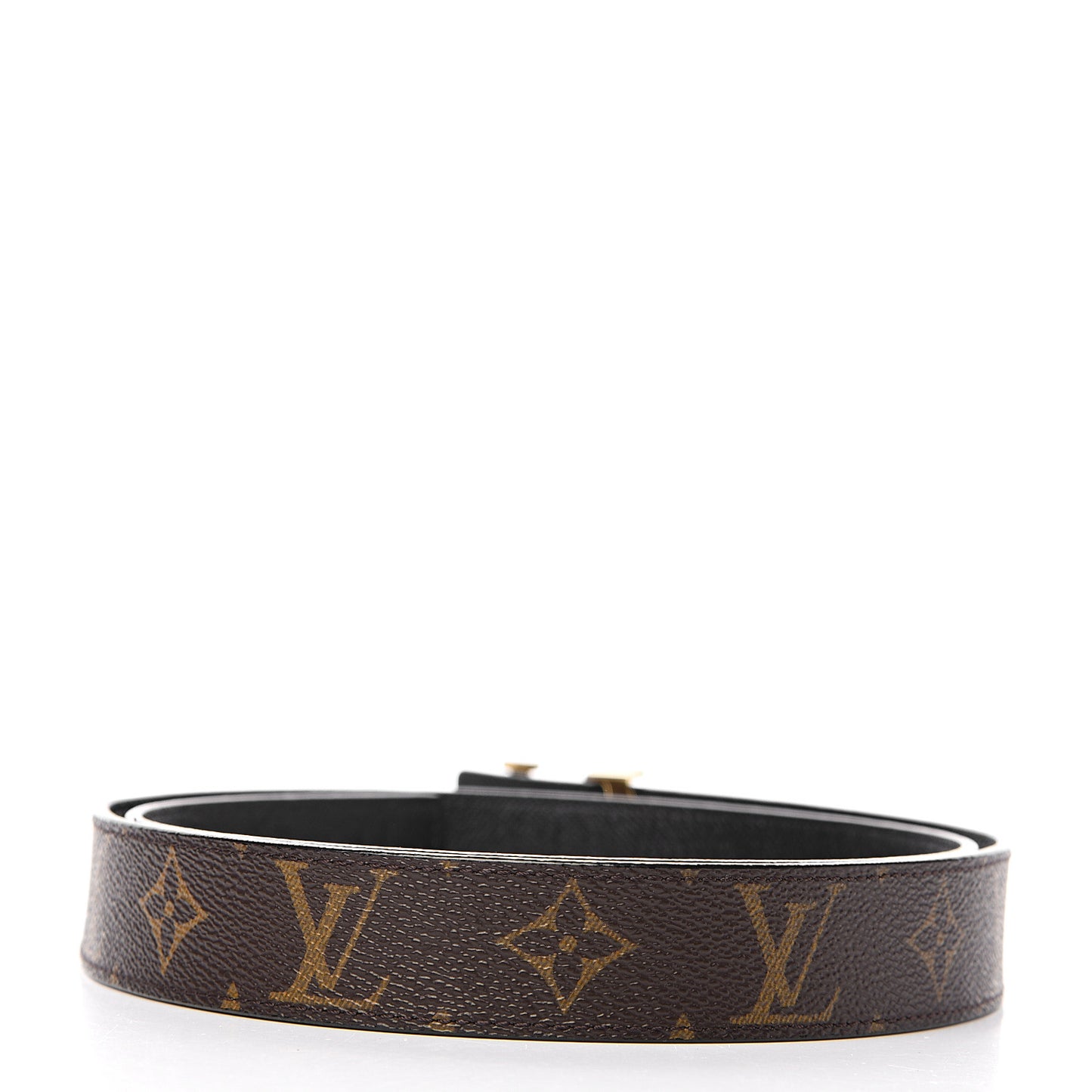 Calfskin Monogram 30mm LV Initiales Reversible Belt 90 36 Black
