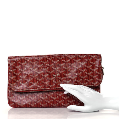 Goyard Goyardine Sainte Marie Soft Clutch Red 2 of 12
