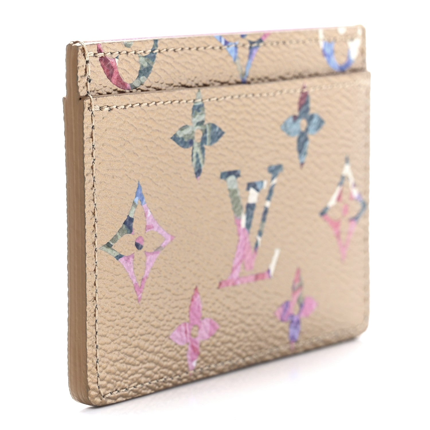 Louis Vuitton Metallic Monogram LV Garden Card Holder Gold 3 of 11