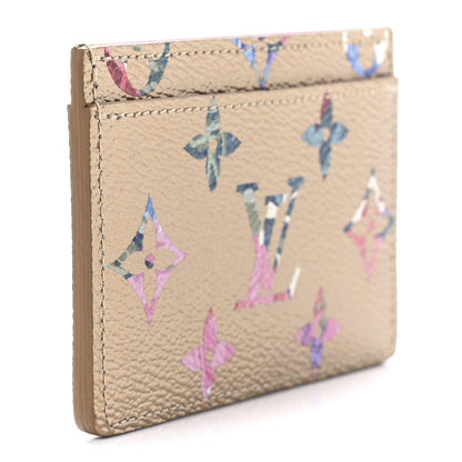 Louis Vuitton Metallic Monogram LV Garden Card Holder Gold 3 of 11