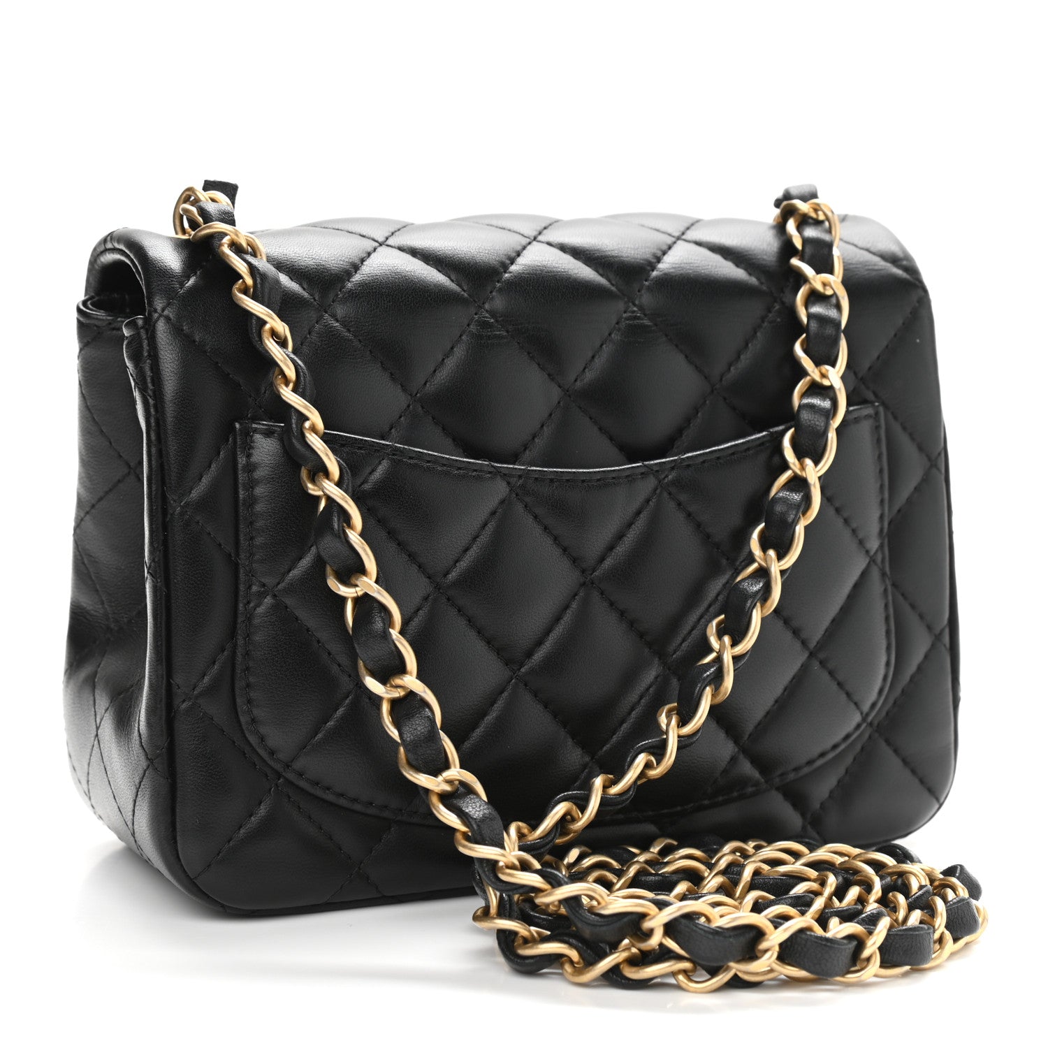 Chanel Lambskin Quilted Mini Square Flap Black 4 of 14