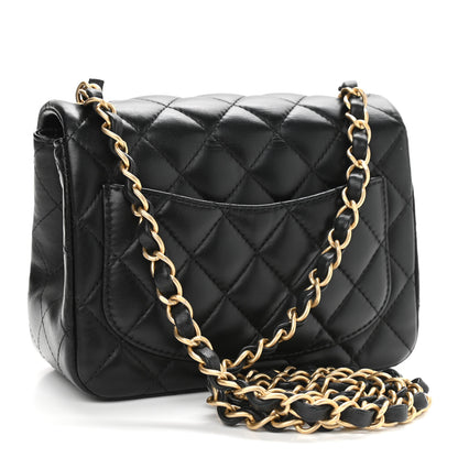 Chanel Lambskin Quilted Mini Square Flap Black 4 of 14