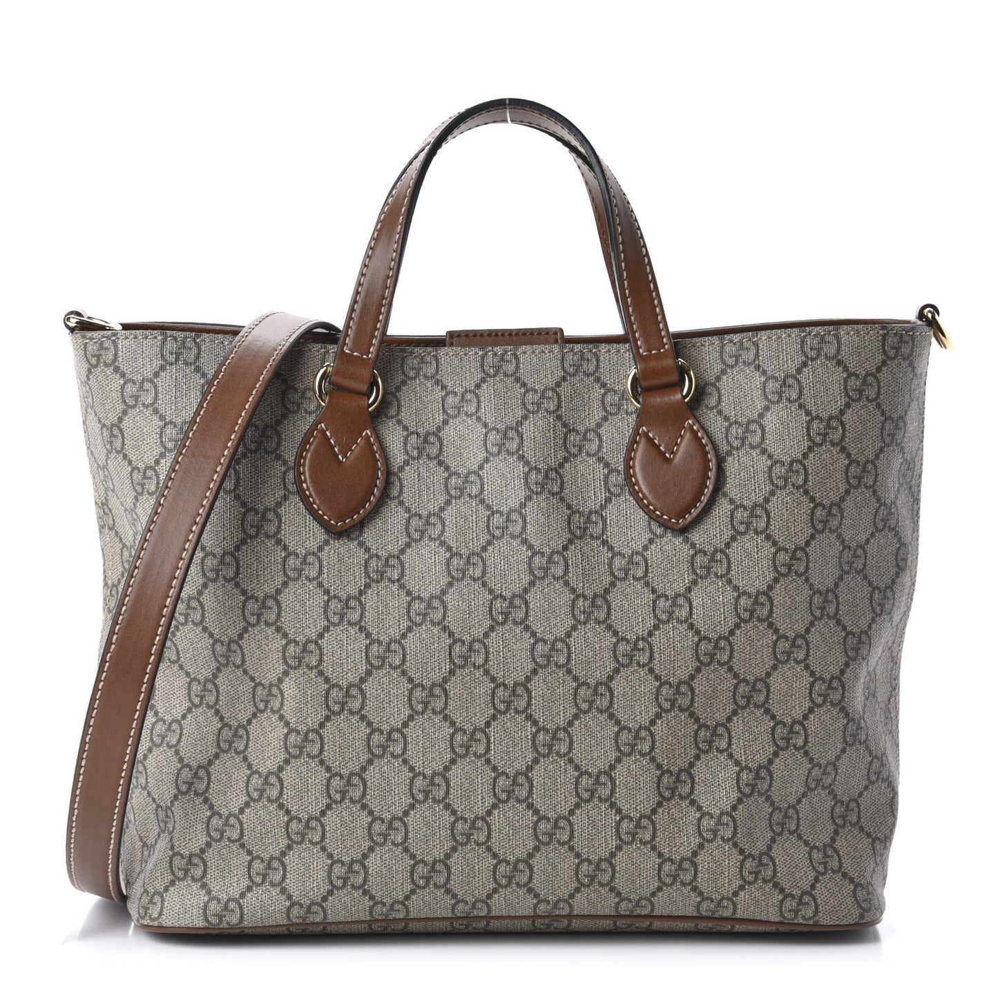 Soft GG Supreme Monogram Small Crossbody Tote Beige Cuir